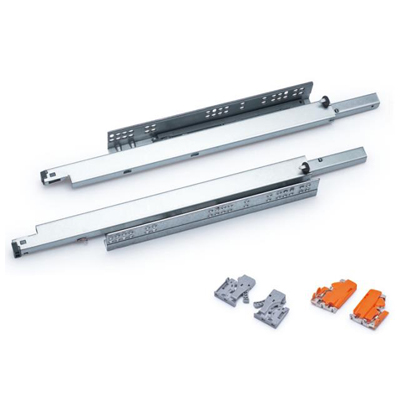 Full extension undermount drawer slide with soft closing（with zinc or plastic handle） - copy